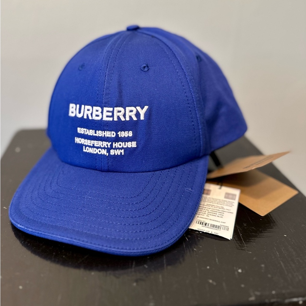 Burberry Cotton Baseball Cap - Blue RELISTING